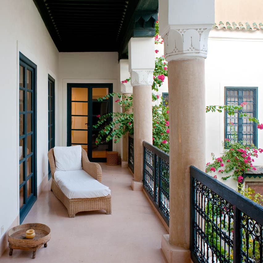 Balcony overlooking the main patio