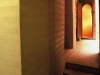 Striped tadelakt in corridor