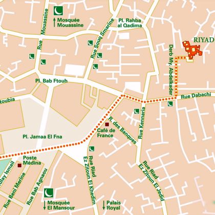 Location Riyad El Cadi, 86/87 Derb Moulay Abdelkader, Dabachi