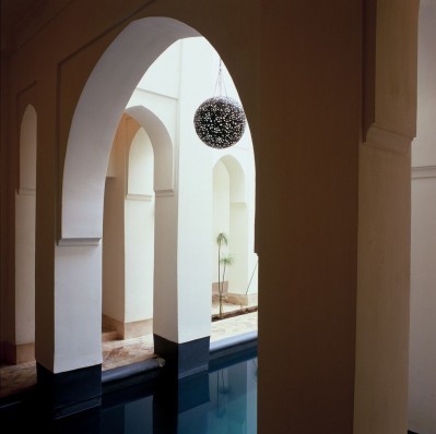Swimming pool under arcades